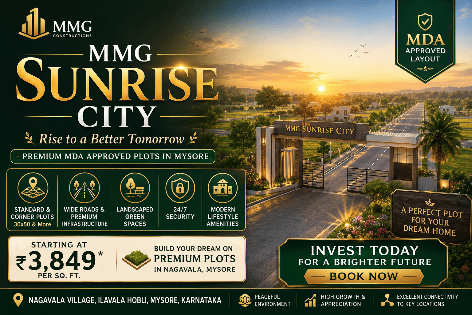 MMG Sunrise City - Residential Plots in Mysore
